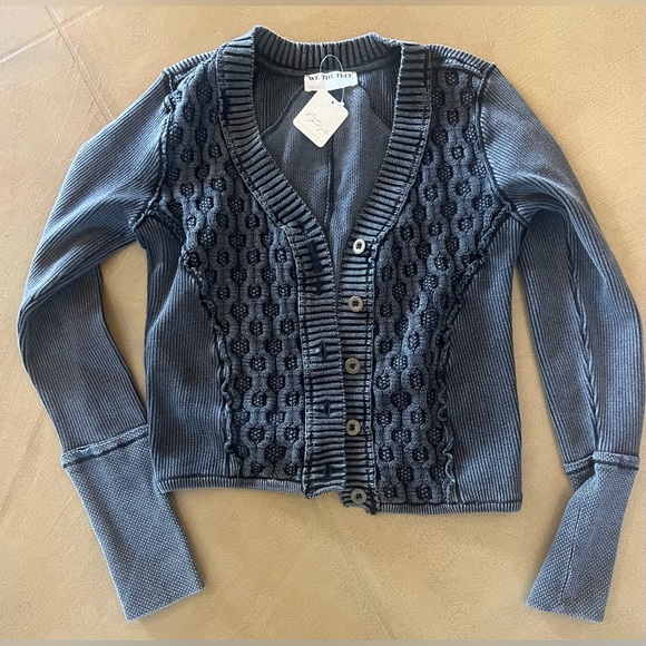 Free People We The Free Snapshot Cable Cardi - Picture 5 of 8